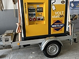 Die mobile Voltstation statt Dieselgenerator, entwickelt von MIBA Battery Systems. © Business Upper Austria